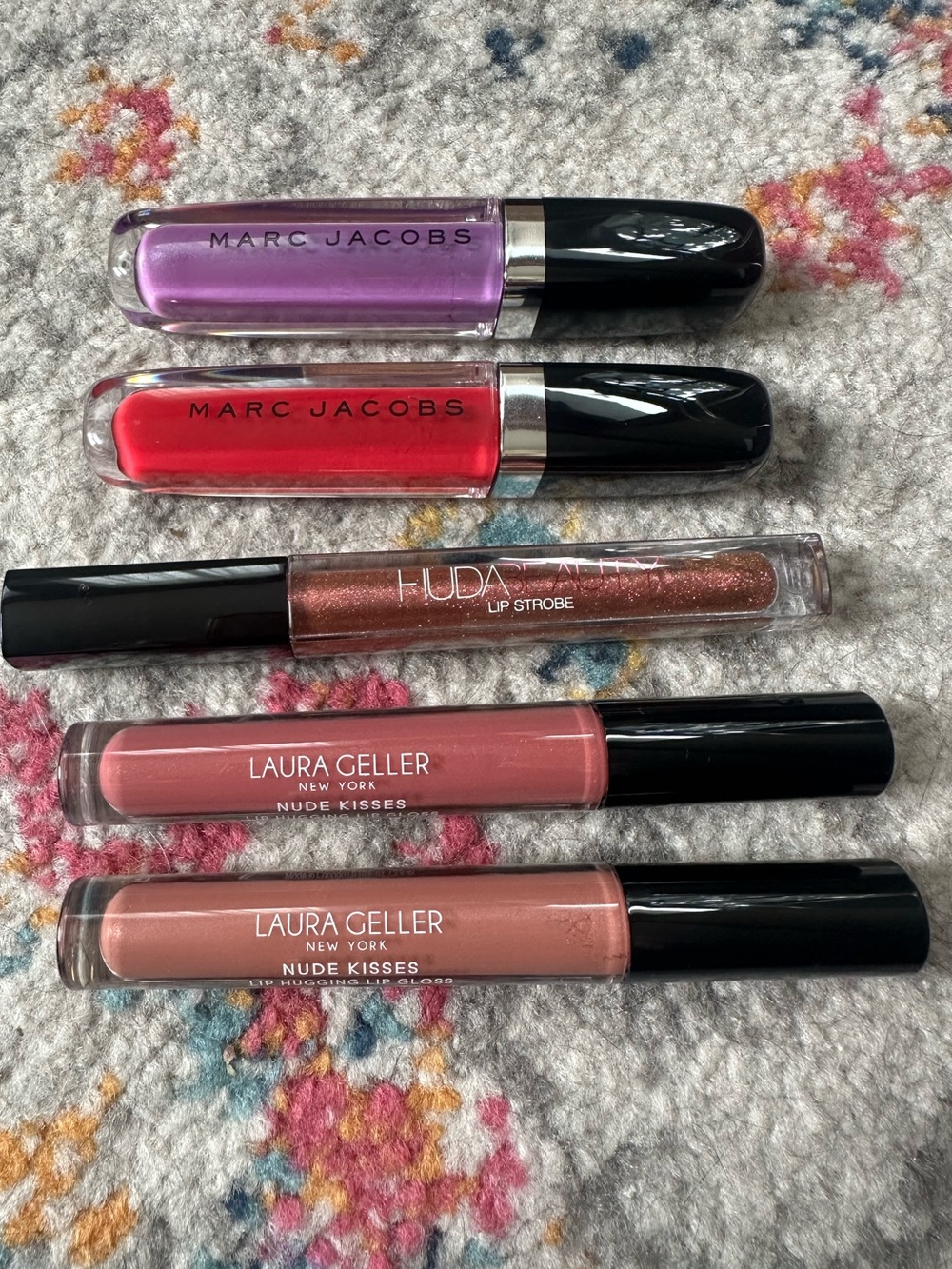 Marc Jacobs/huda beauty/laura geller lipgloss set
